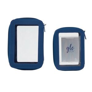 Glo Tech 3 Piece Cosmetic Bag Duo With Compact Mirror